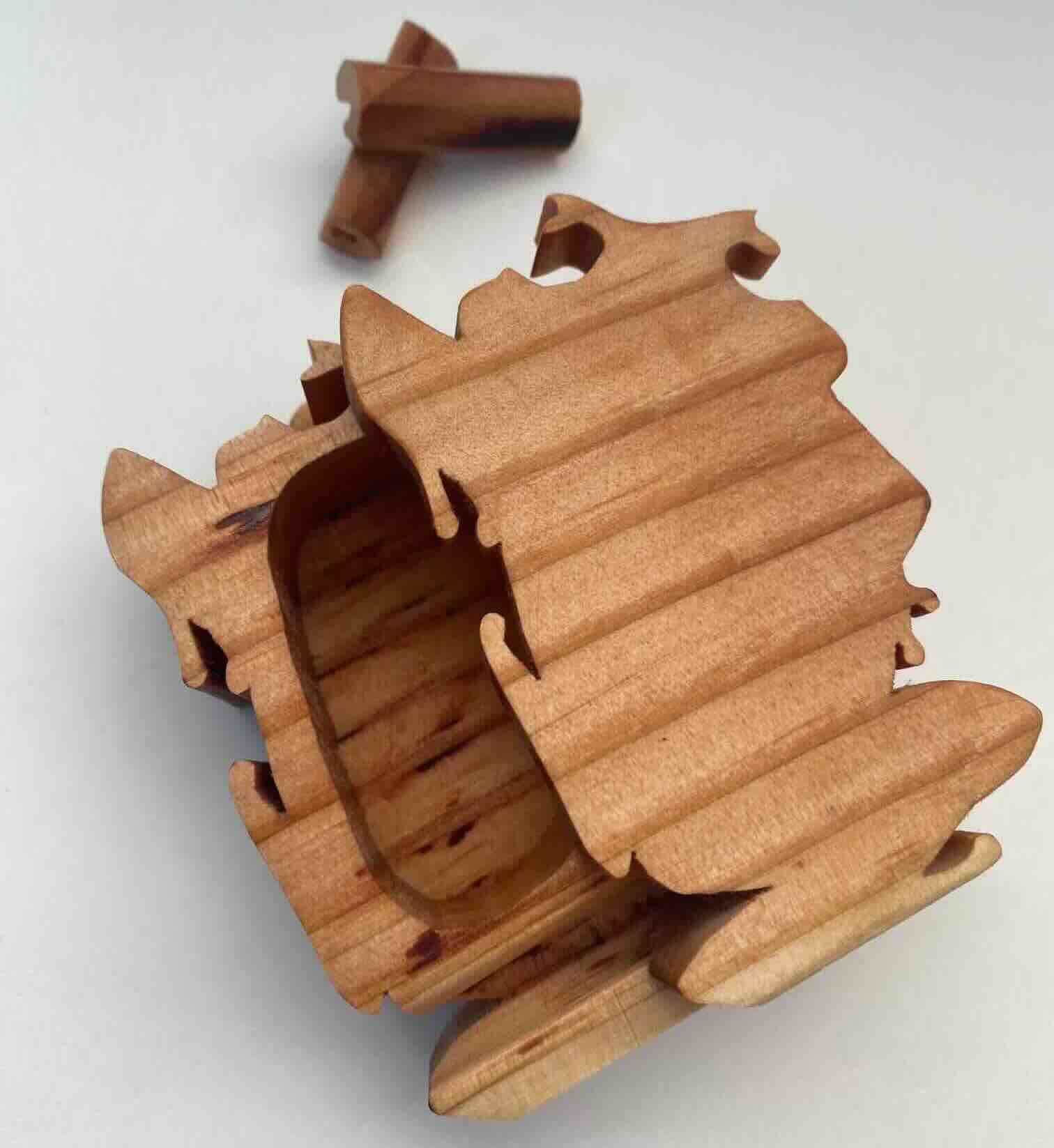 Puzzle Box- frog- half open