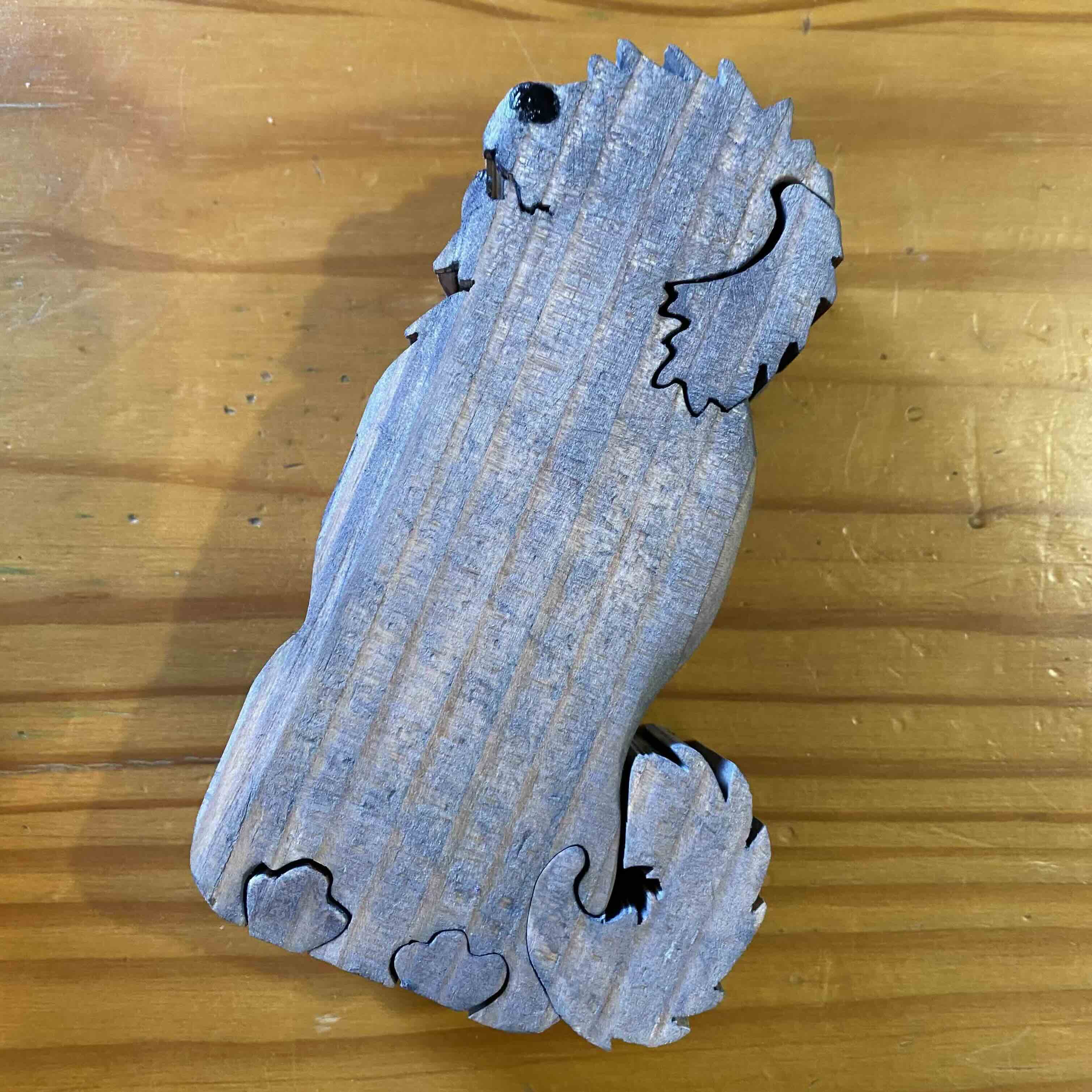 Puzzle box- shaggy dog shaped