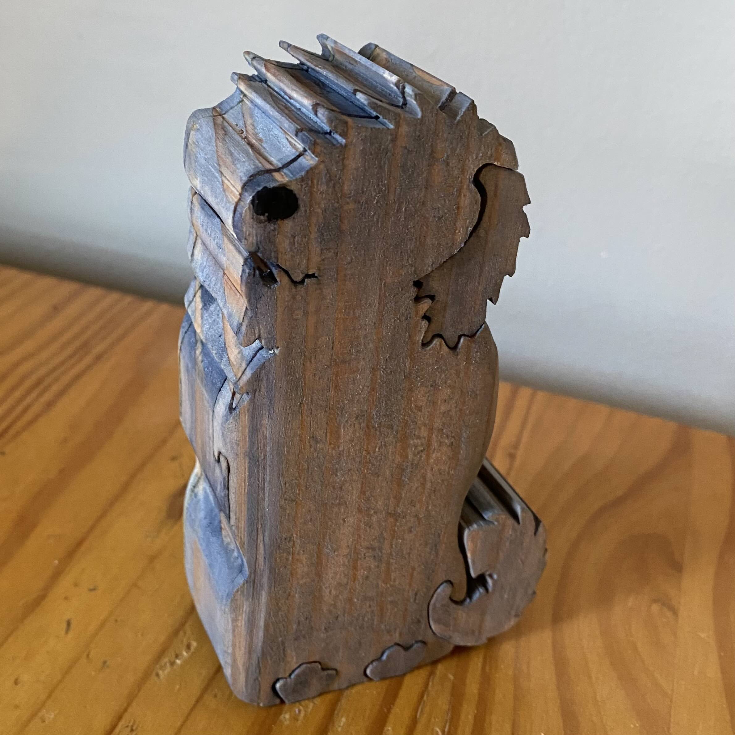 Puzzle box- shaggy dog shaped